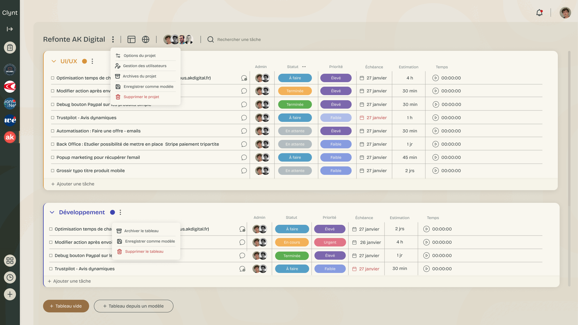 Gestion des tâches WordPress